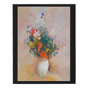 Vase of Flowers, Redon Faux Canvas Print