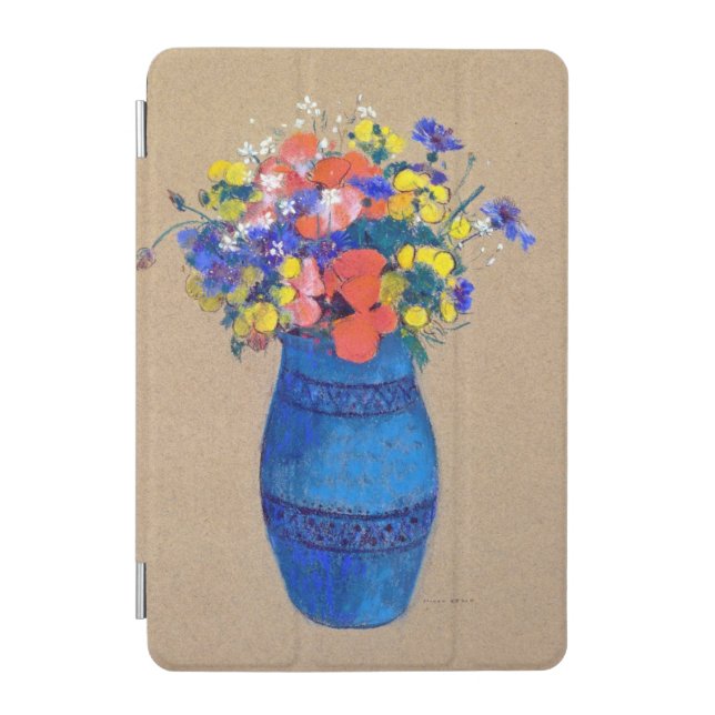 Vase of Flowers, Redon iPad Mini Cover (Front)