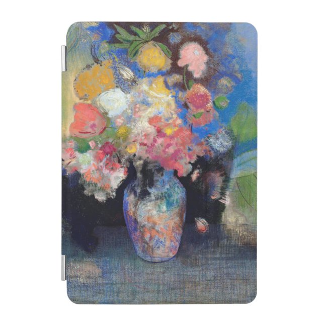 Vase of Flowers, Redon iPad Mini Cover (Front)
