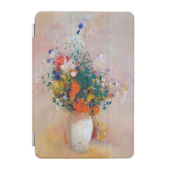 Vase of Flowers, Redon iPad Mini Cover (Front)