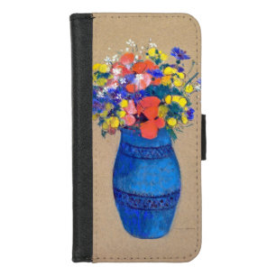 Vase of Flowers, Redon iPhone 8/7 Wallet Case