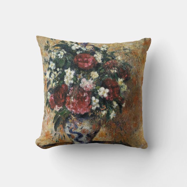 Vase of Flowers Throw Pillow (Front)