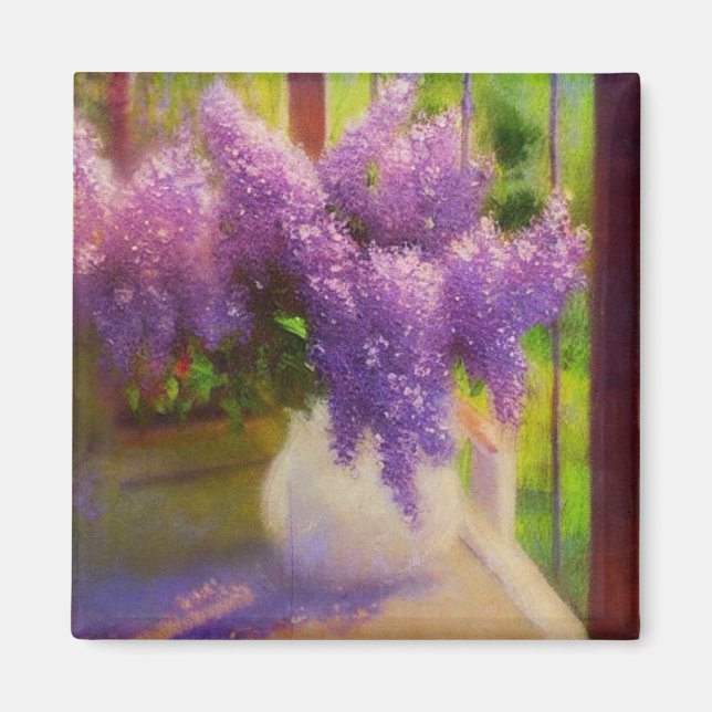 Vase of Lilacs Magnet (Front)