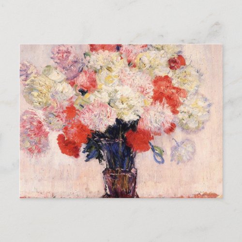 Vase Of Peonies By Claude Monet Postcard
