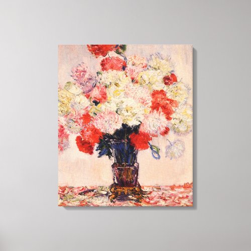 Vase of Peonies Monet Fine Art Canvas Print