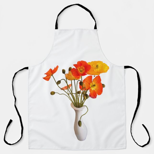 Vase of Poppies Apron (Front)