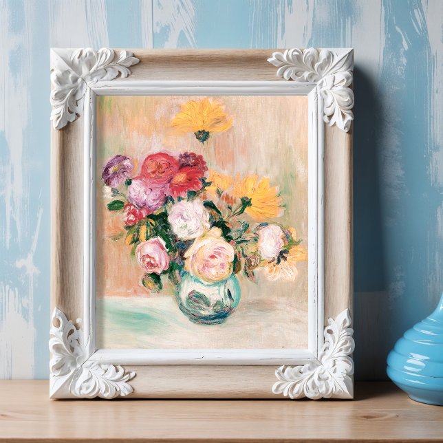 Vase Of Roses And Dahlias, Floral Art Poster (Creator Uploaded)