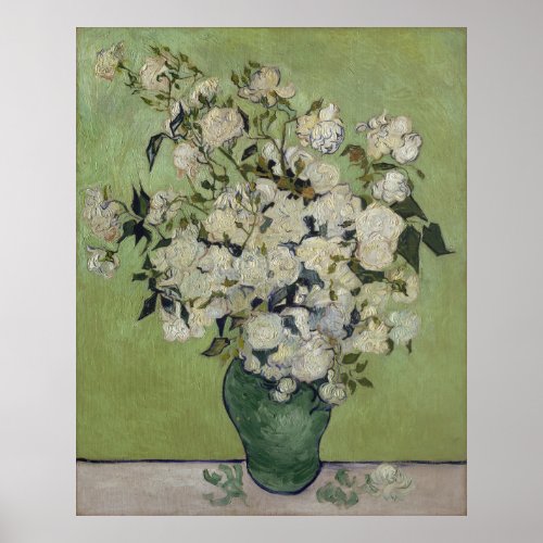 Vase of Roses by Vincent Van Gogh Poster