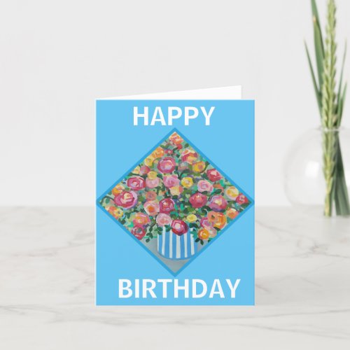 Vase of roses Card