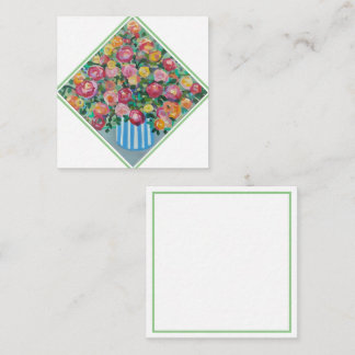 Vase of roses Enclosure Card