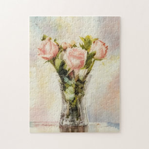 Vase of Roses Pretty Flower Floral Puzzle