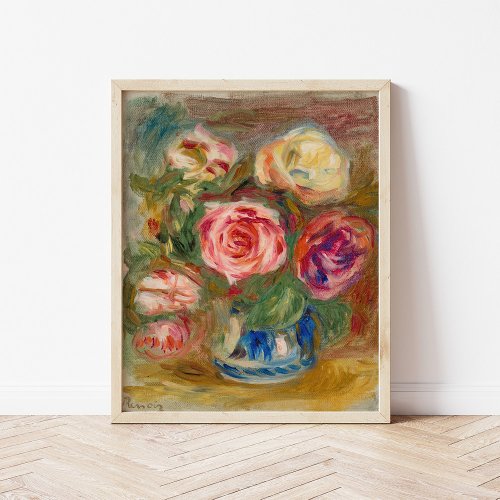 Vase of Roses  Renoir Poster