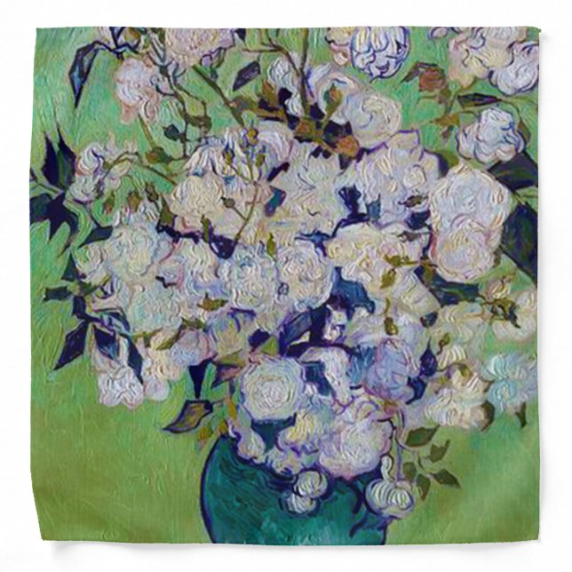 Vase of Roses, Vincent van Gogh Bandana (Front)