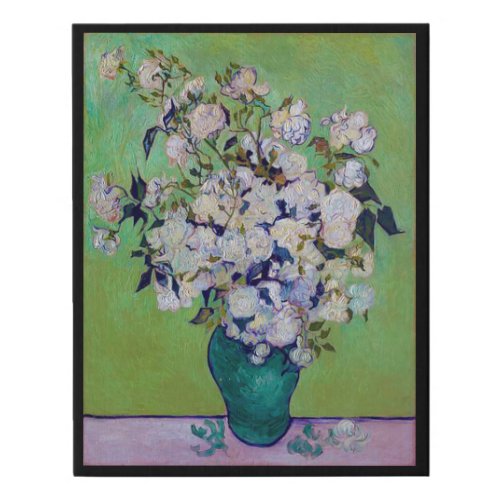 Vase of Roses Vincent van Gogh Faux Canvas Print