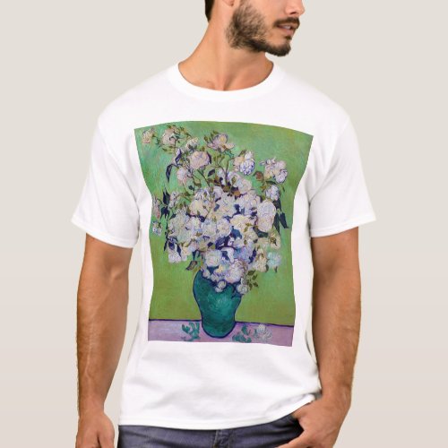 Vase of Roses Vincent van Gogh T_Shirt