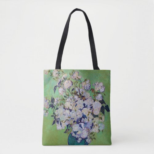 Vase of Roses Vincent van Gogh Tote Bag