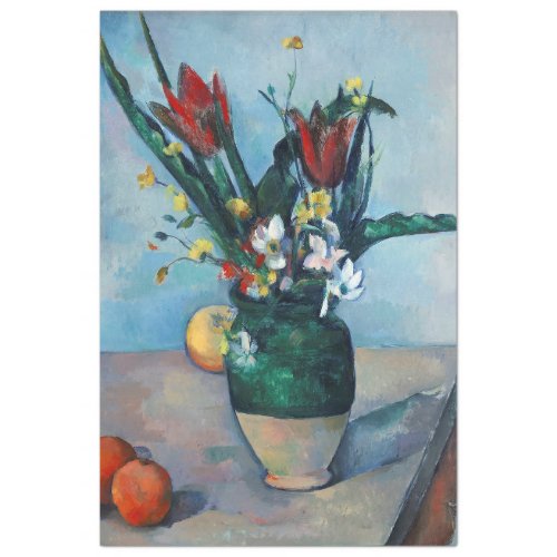 VASE OF TULIPS BY PUAL CEZANNE TISSUE PAPER