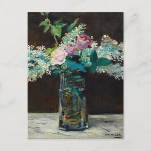 Vase of White Lilacs and Roses Édouard Manet Postcard