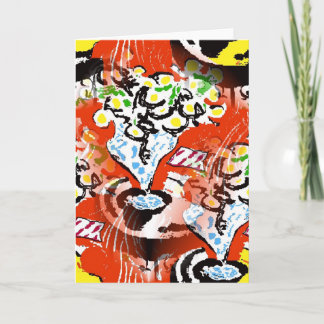 Vase of Yellow Flowers Card
