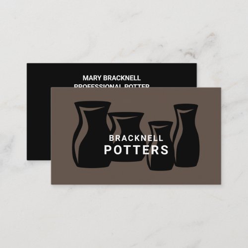 Vase Silhouettes Pottery Store Potters Business Card