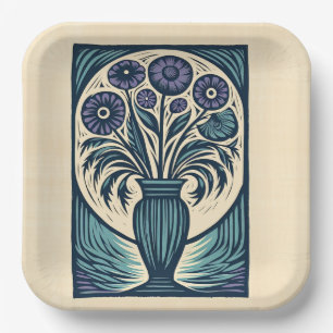 Vase Three Paper Plates