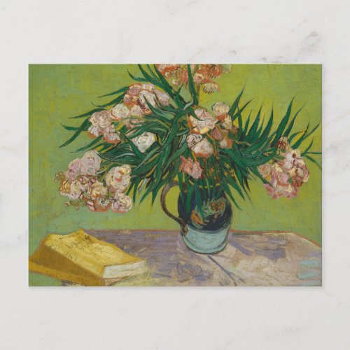 Vase w Oleanders  Books by Van Gogh Postcard