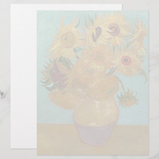 Vase with 12 Sunflowers by Vincent Van Gogh (Front/Back)