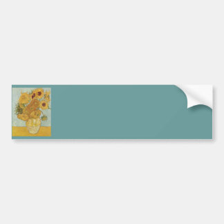 Vase with 12 Sunflowers by Vincent Van Gogh Bumper Sticker