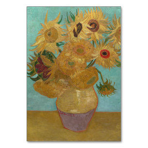 Vase with 12 Sunflowers by Vincent Van Gogh Table Number