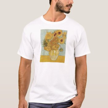 Vase With 12 Sunflowers T-shirt by StillImages at Zazzle