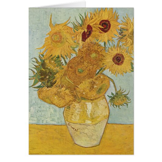 Vase with 12 Sunflowers - Vincent Van Gogh (1888) (Front)