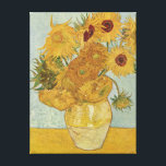 Vase with 12 Sunflowers - Vincent Van Gogh (1888) Canvas Print<br><div class="desc">This design uses Vincent Van Gogh's 1888 painting "Vase with 12 Sunflowers".  The painting shows twelve sunflowers in a yellow vase on a blue and yellow background.</div>