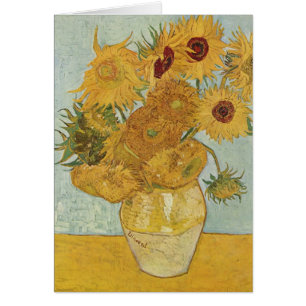 Vase with 12 Sunflowers - Vincent Van Gogh (1888) Cards