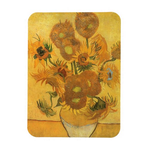Vase with 15 Sunflowers by Vincent van Gogh Magnet