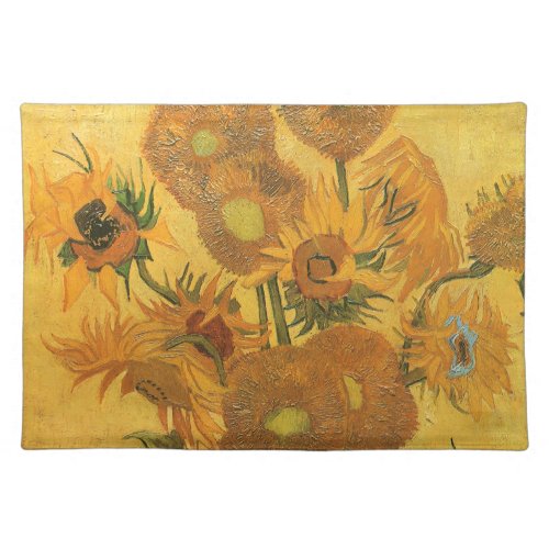 Vase with 15 Sunflowers by Vincent van Gogh Placemat