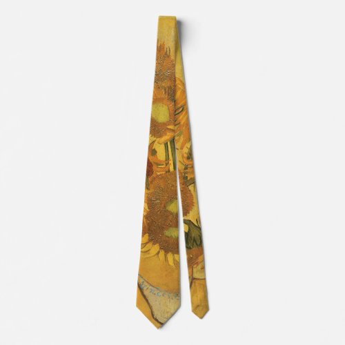 Vase with 15 Sunflowers by Vincent van Gogh Tie
