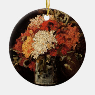 Vase with Carnations by Vincent van Gogh Ceramic Ornament