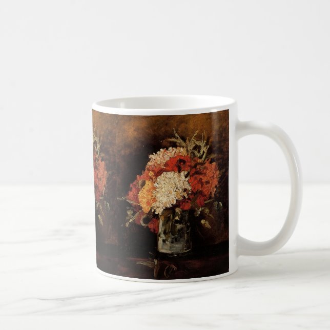 Vase with Carnations by Vincent van Gogh Coffee Mug (Right)