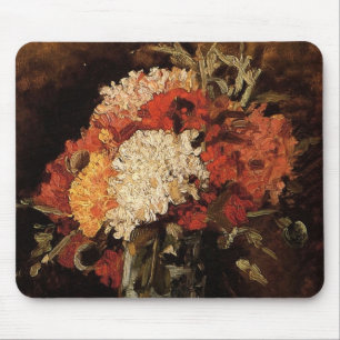 Vase with Carnations by Vincent van Gogh Mouse Pad