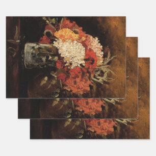 Vase with Carnations by Vincent van Gogh Wrapping Paper Sheets