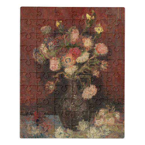 Vase with Chinese asters and gladioli van Gogh Jigsaw Puzzle