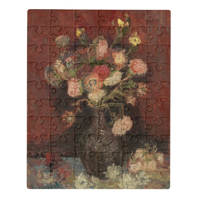Vase with Chinese asters and gladioli van Gogh Jigsaw Puzzle (Puzzle Vertical)