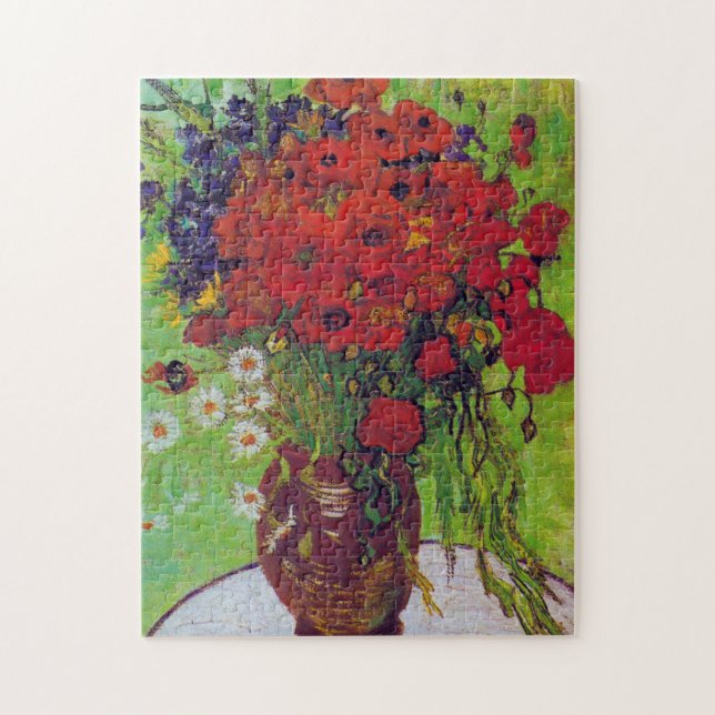 Vase with Cornflowers and Poppies, Van Gogh Jigsaw Puzzle (Vertical)