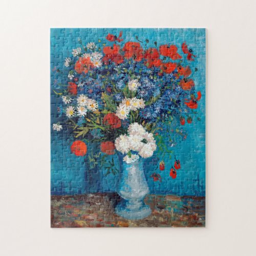 Vase with Cornflowers and Poppies Van Gogh Jigsaw Puzzle