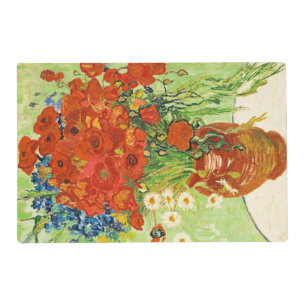 Vase with Cornflowers and Poppies, Van Gogh Placemat