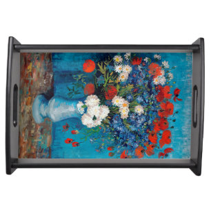 Vase with Cornflowers and Poppies, Van Gogh Serving Tray