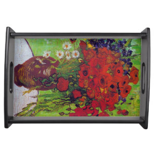 Vase with Cornflowers and Poppies, Van Gogh Serving Tray