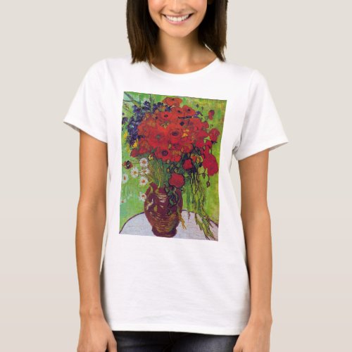 Vase with Cornflowers and Poppies Van Gogh T_Shirt