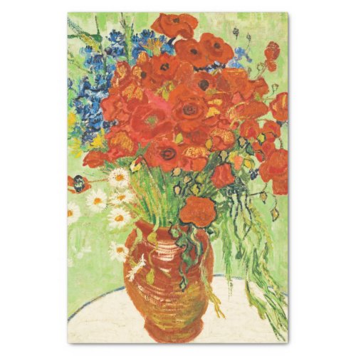 Vase with Cornflowers and Poppies Van Gogh  Tissue Paper