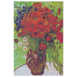 Vase with Cornflowers and Poppies, Van Gogh Tissue Paper